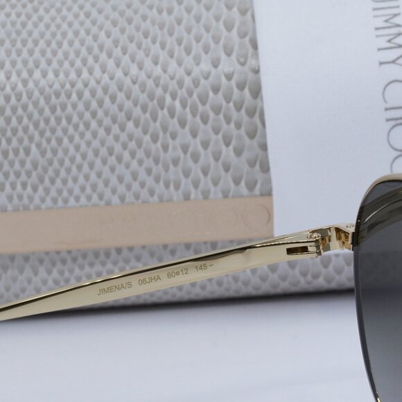 Jimmy Choo JIMENA/S 006J HA Aviator Sunglasses - Gold/Havana/Brown main image 6